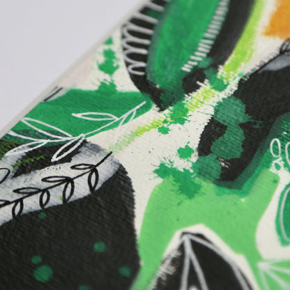 Verdant Echo – A6 Original Painting (Mounted in A5 Passepartout)