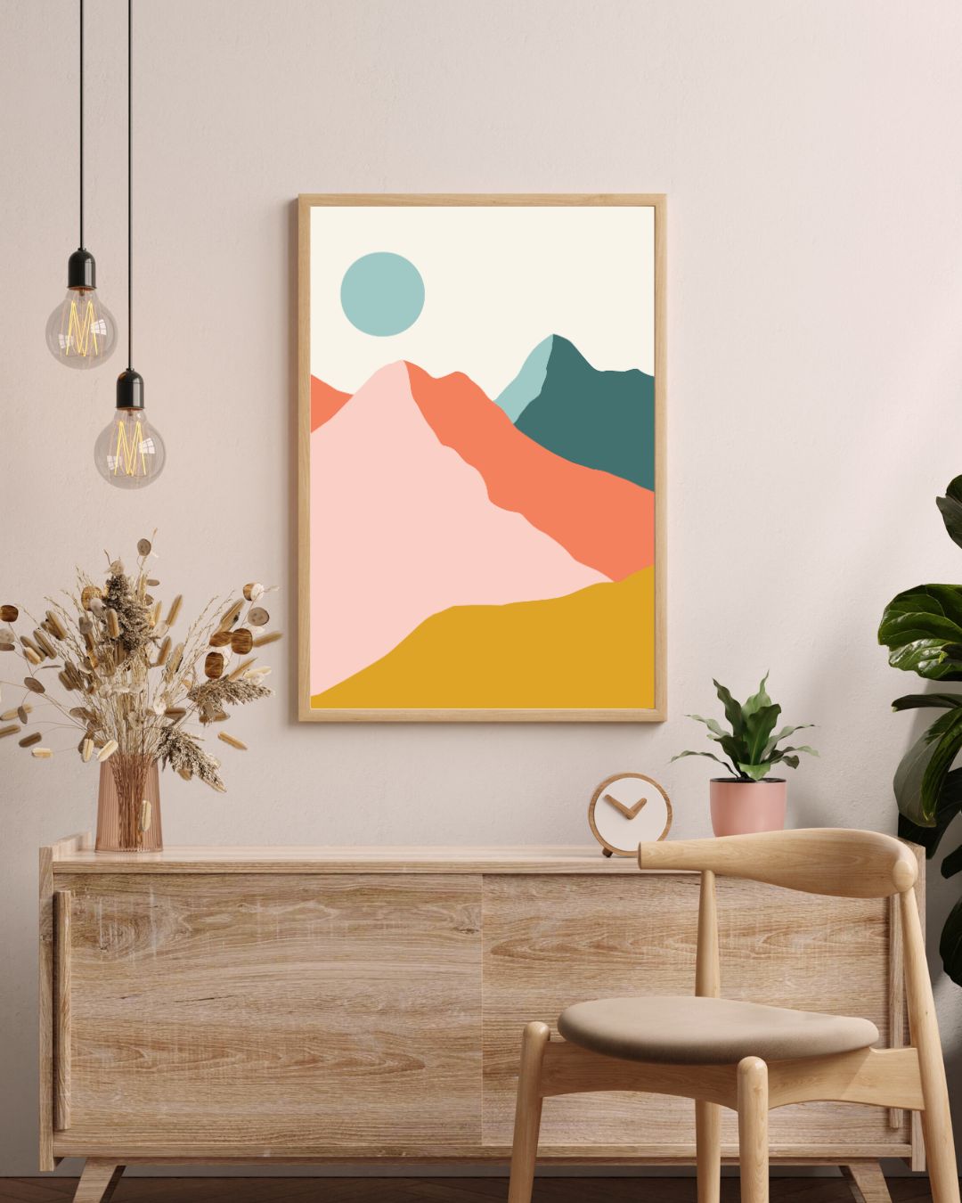 Minimal Mountains, Digital Art Print