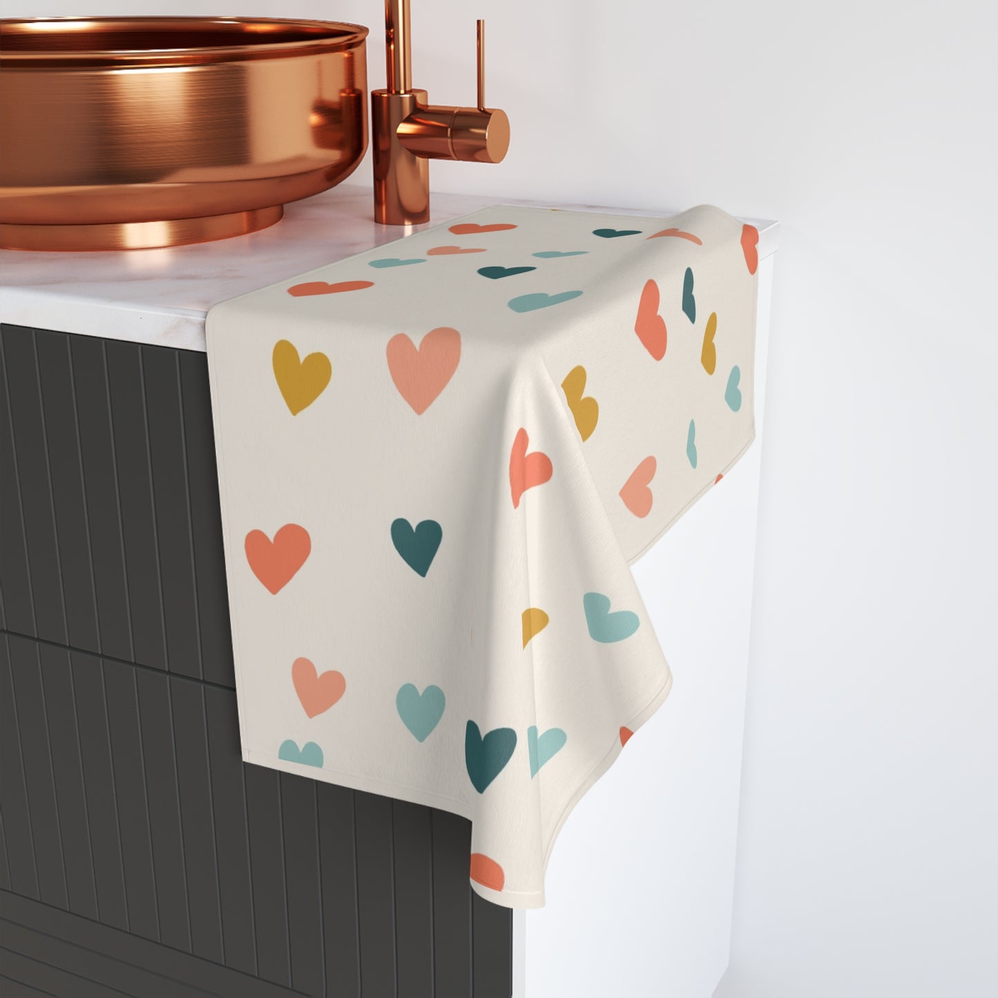 Hearts – Art Tea Towel - Tania Bisaz