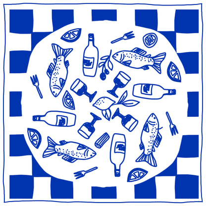Organic Cotton Bandana – Limited Edition Mediterranean