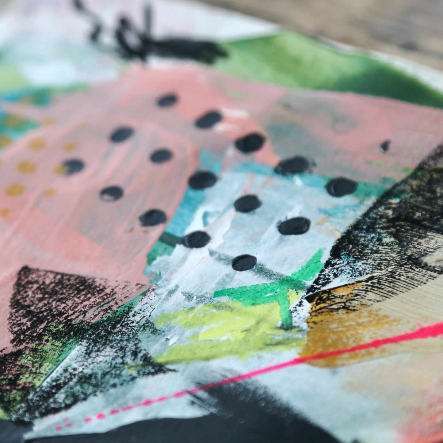 Electric Daydream – A4 Original Painting (Mixed Media on Paper)