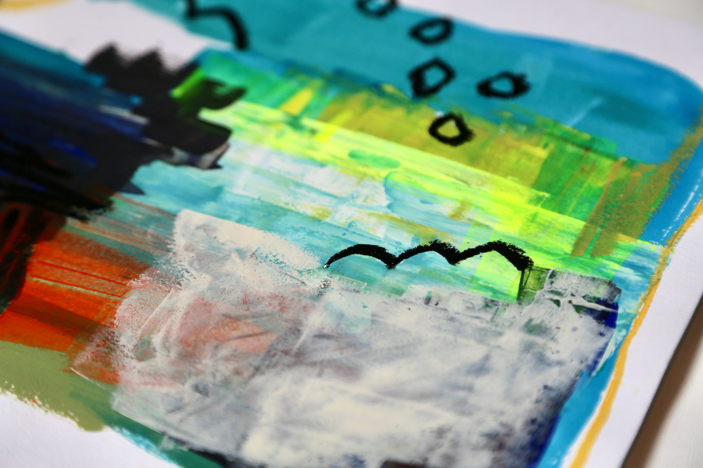 Blue Horizon – A4 Original Painting