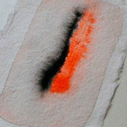 Neon Silence – Set of 3 Mini Paintings (Acrylic Ink on Japan Paper)