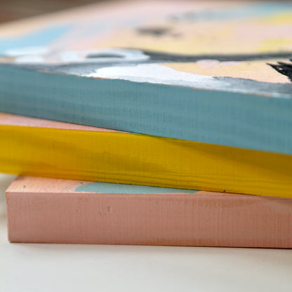 Stay Awhile – Original Abstract Paintings on Wood