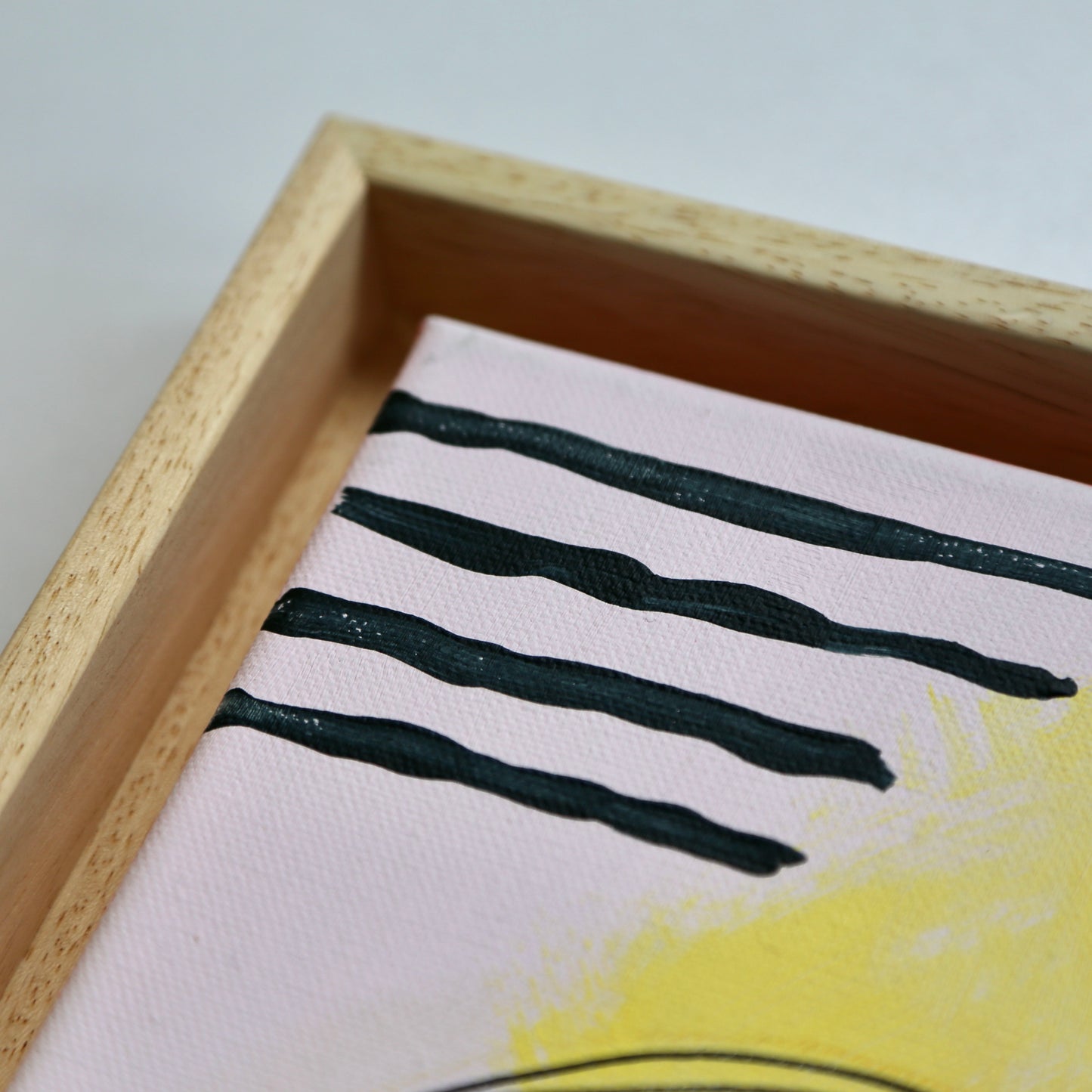 Original Mixed Media Painting, Golden Horizon, 50 x 60 cm, #01