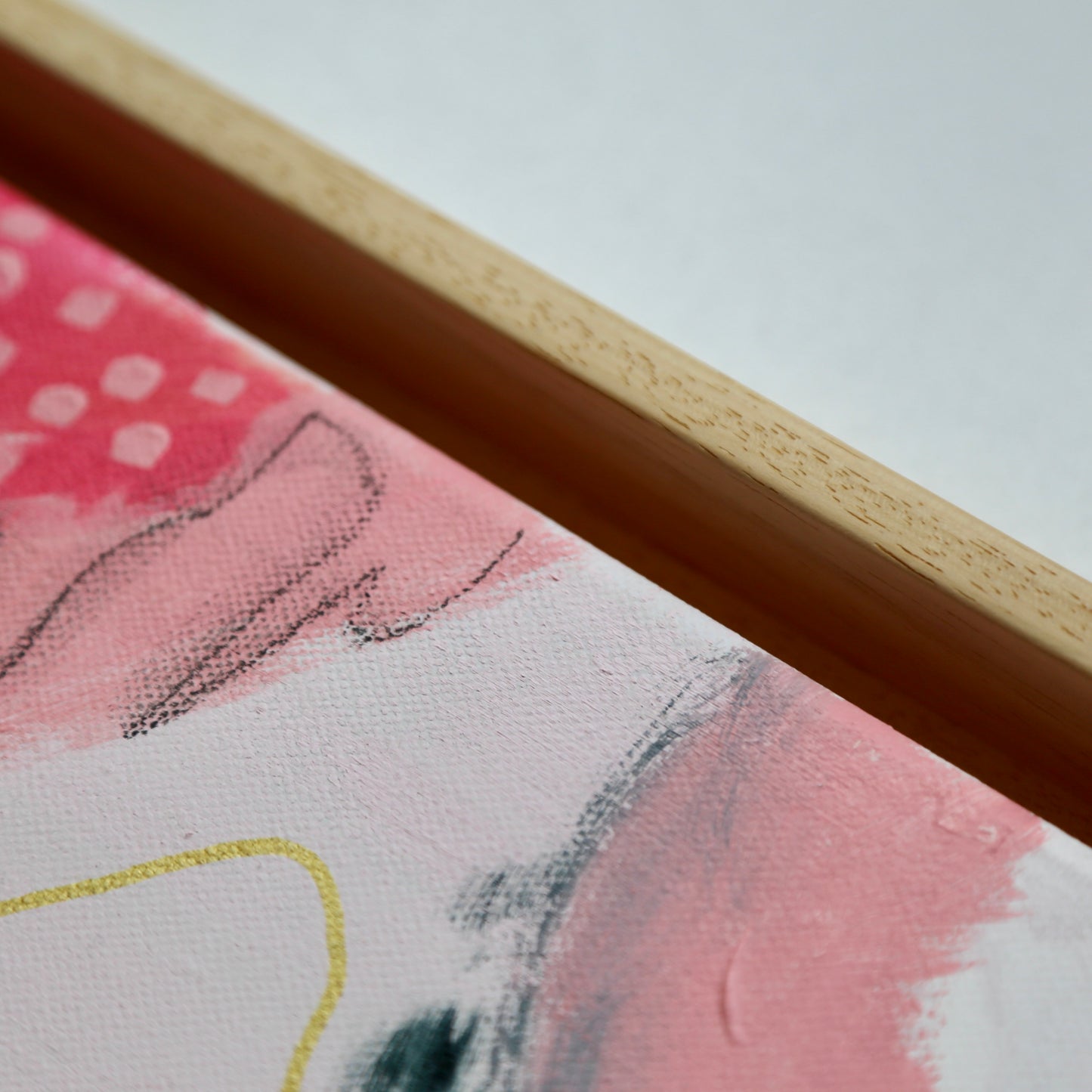 Original Mixed Media Painting, Golden Horizon, 50 x 60 cm, #01