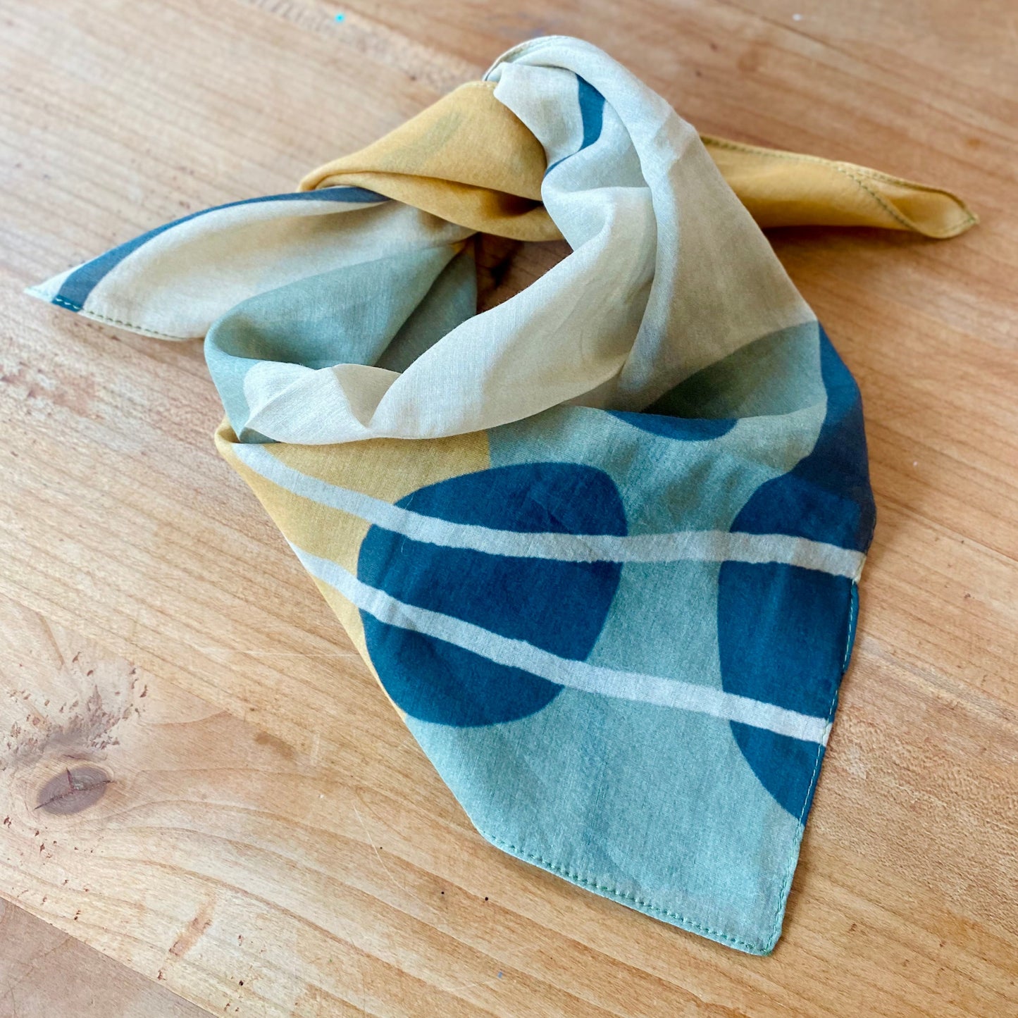 Abstract Shapes – Cotton Silk Bandana - Tania Bisaz