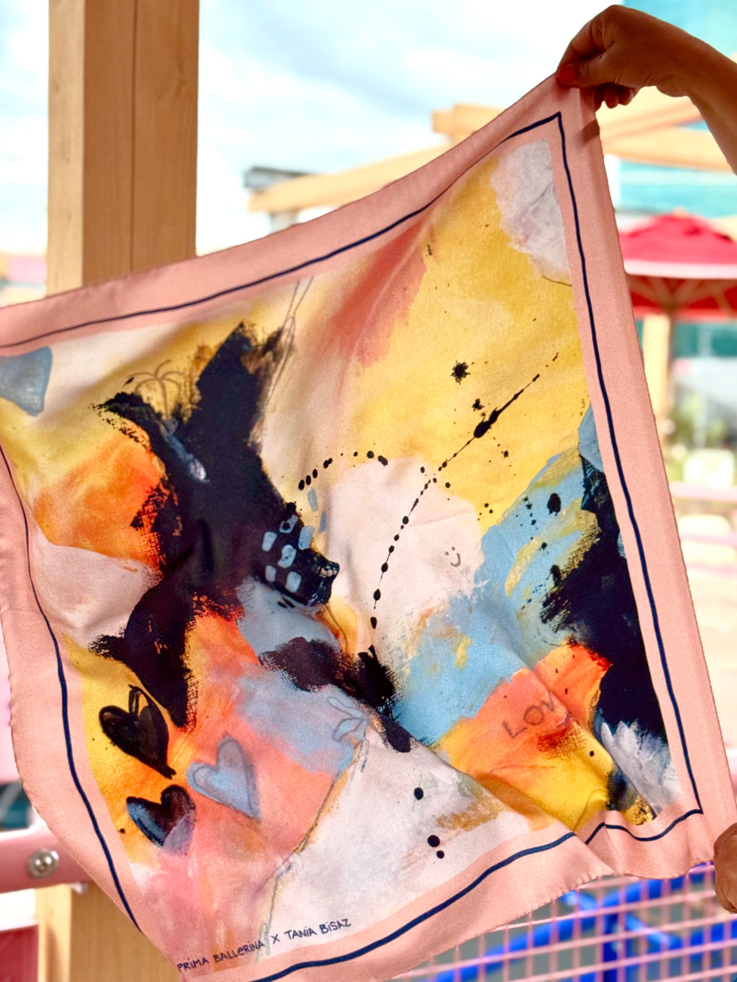 Love – Silk Foulard by Tania Bisaz × Prima Ballerina - Tania Bisaz
