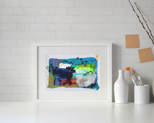 Blue Horizon – A4 Original Painting