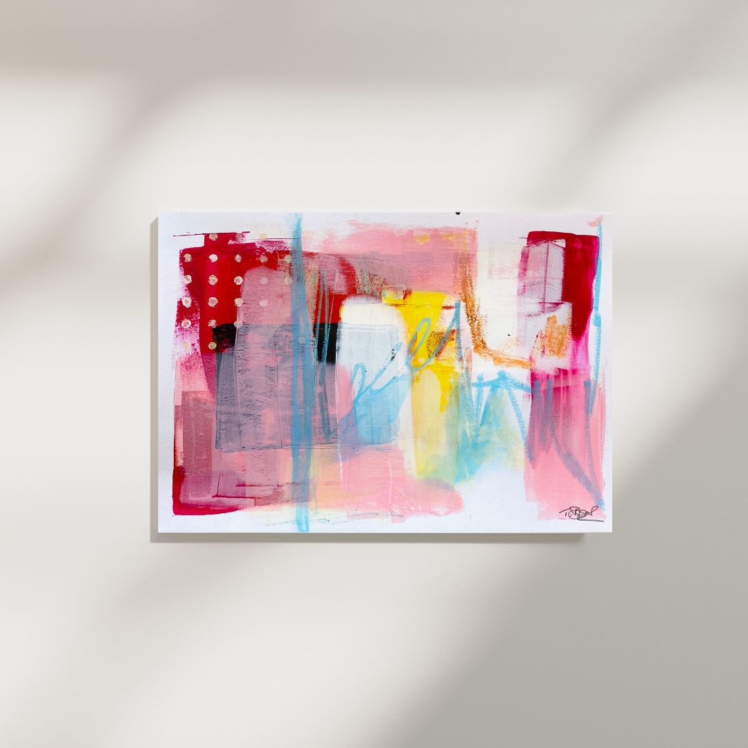 Original Abstract Painting, A4 - Tania Bisaz