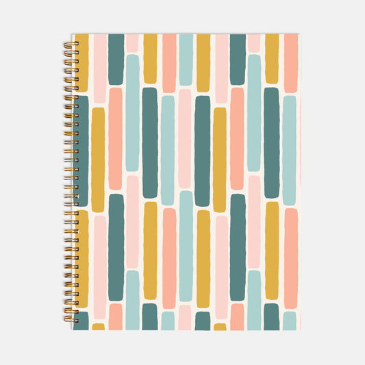 Linear Spiral Notebook – Large Hardcover 8.5" x 11"