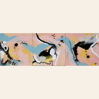 Stay Awhile – Original Abstract Paintings on Wood