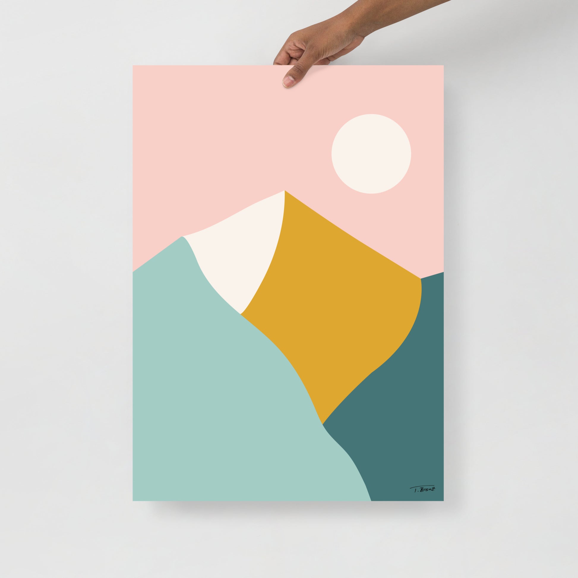 Lake Como Digital Art Poster Print - Tania Bisaz