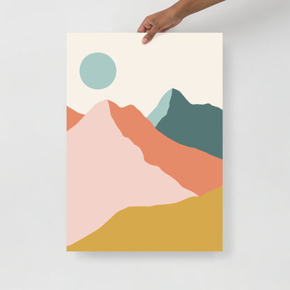 Minimal Mountains, Digital Art Print